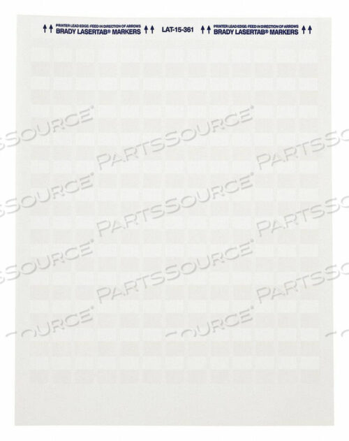 OEM#: LAT-27-361-1LAMINATING WIRE AND CABLE MARKERS PK84 by Brady Americas