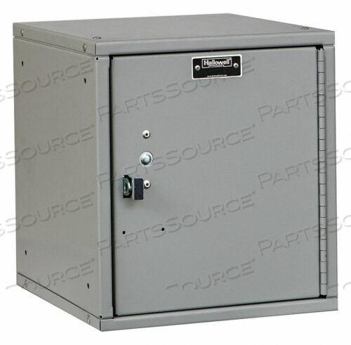 OEM#: HC121212-1PL-PLCUBIX MODULAR LOCKER W/PLAIN DOOR & PADLOCK, 11-3/4WX11DX12-1/8H, LIGHT GRY,UNASSEMBLED by Hallowell