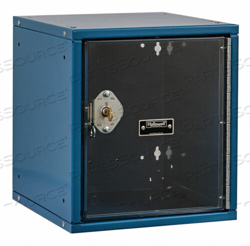 OEM#: HC121212-1SVP-K-MBCUBIX MODULAR LOCKER W/SAFETY-VIEW DOOR & KEY LOCK, 11-3/4WX11DX12-1/8H, BLUE, UNASSEMBLED by Hallowell