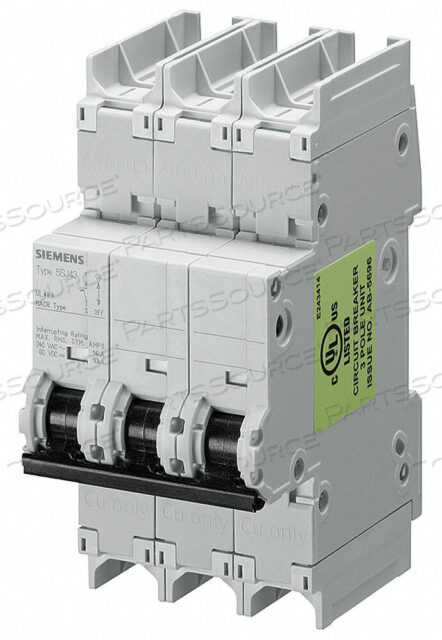 OEM#: 5SJ43508HG41MINI CIRCUIT BREAKER 50A 3 POLES D 240V by Siemens