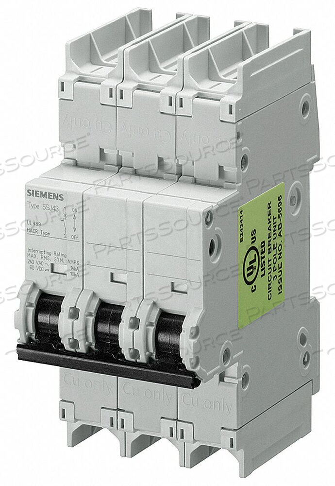 OEM#: 5SJ43508HG41MINI CIRCUIT BREAKER 50A 3 POLES D 240V by Siemens