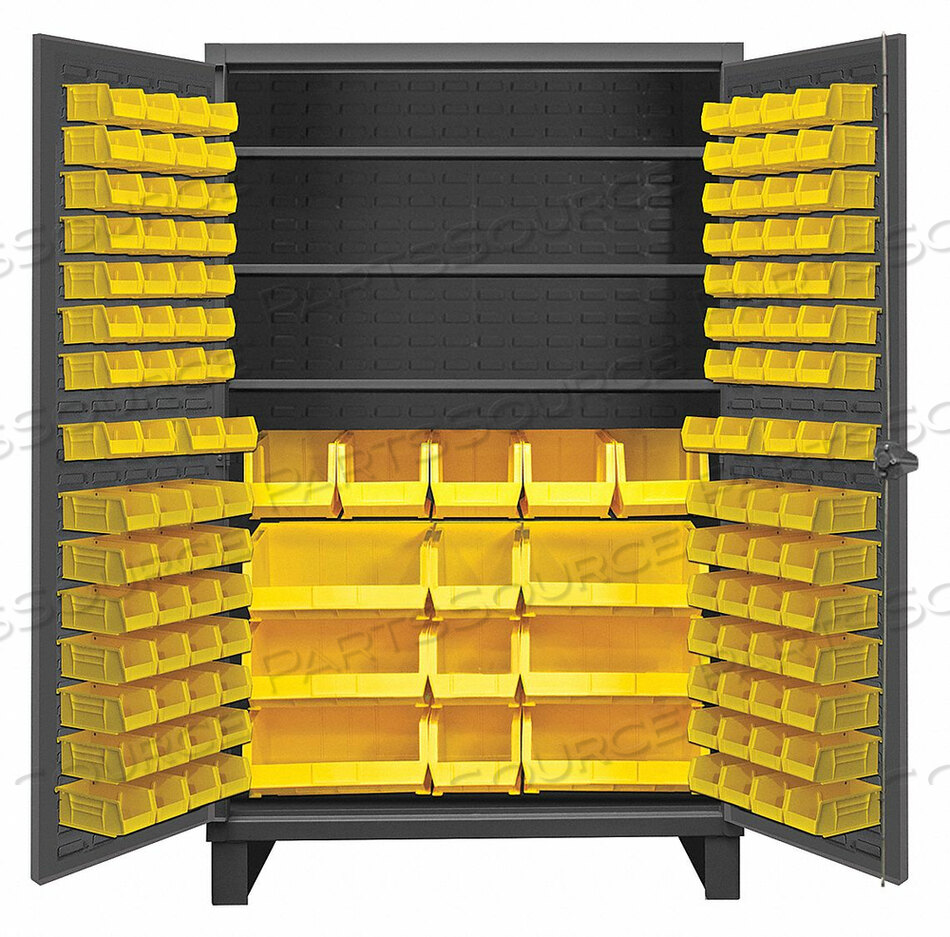 OEM#: HDC48-134-3S95BIN CABINET - 12 GAUGE WITH 134 HOOK-ON BINS & SHELVES- 48W X 24D X 78H by Durham Manufacturing Company