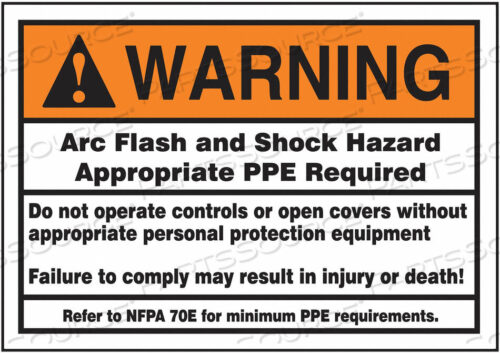 OEM#: LELC380LABEL 3-1/2X5 WARNING ARC FLASH AND by Accuform Manufacturing, Inc.