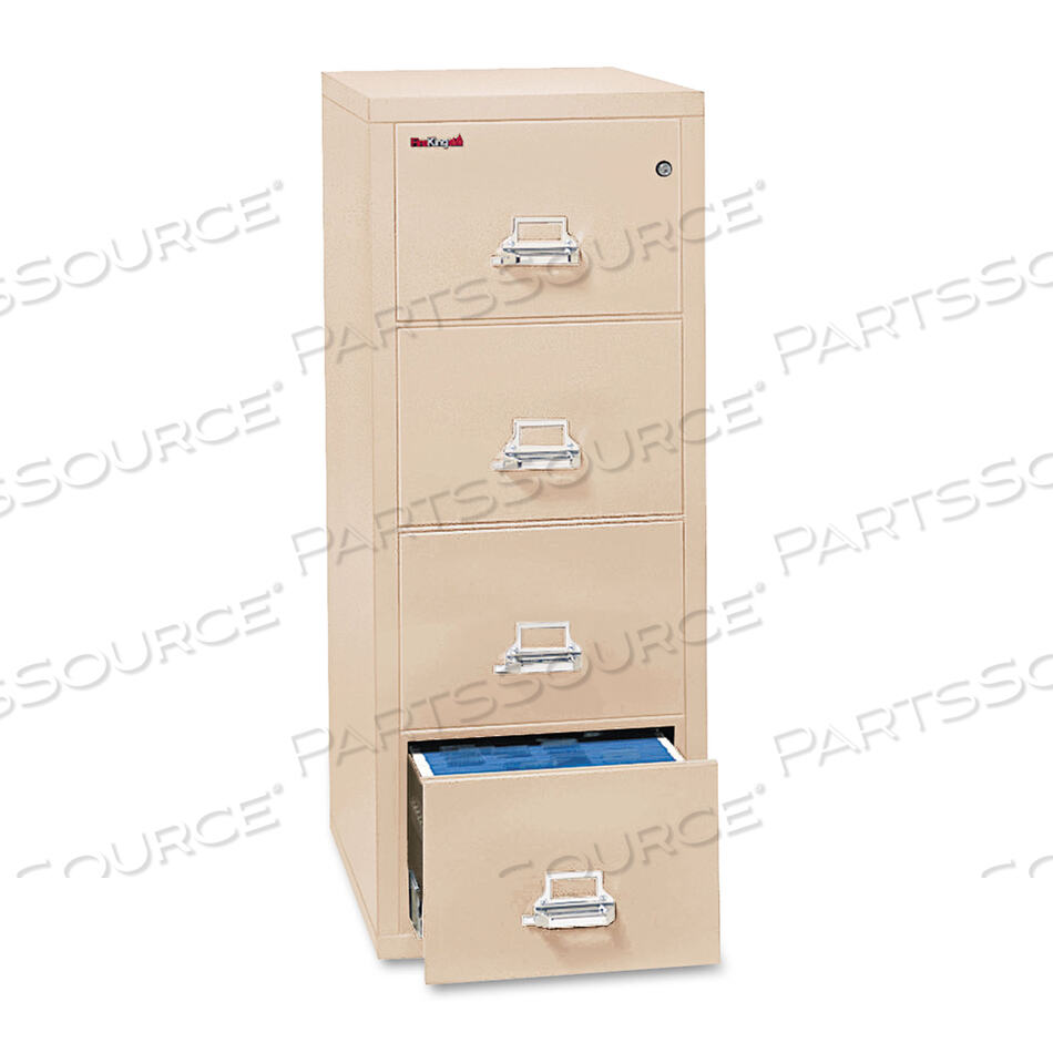 OEM#: 4-1825-CPAFIREPROOF 4 DRAWER VERTICAL FILE CABINET - LETTER SIZE 18W X 25D X 53H - PUTTY by Fire King