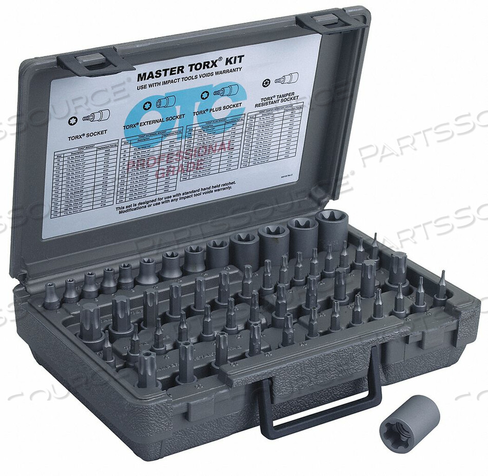 OEM#: 5900A-PLUSSOCKET SET TORX(R) BLACK OXIDE 53 PCS. by OTC