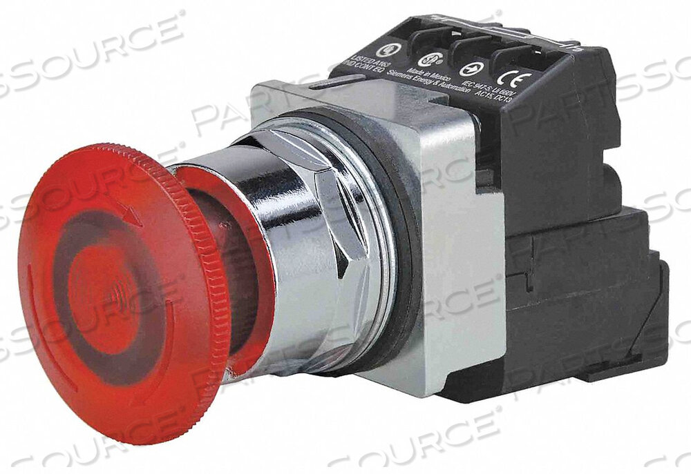 OEM#: 52PR8DRABILLUMINATED PUSH BUTTON 30MM 1NO/1NC RED by Siemens