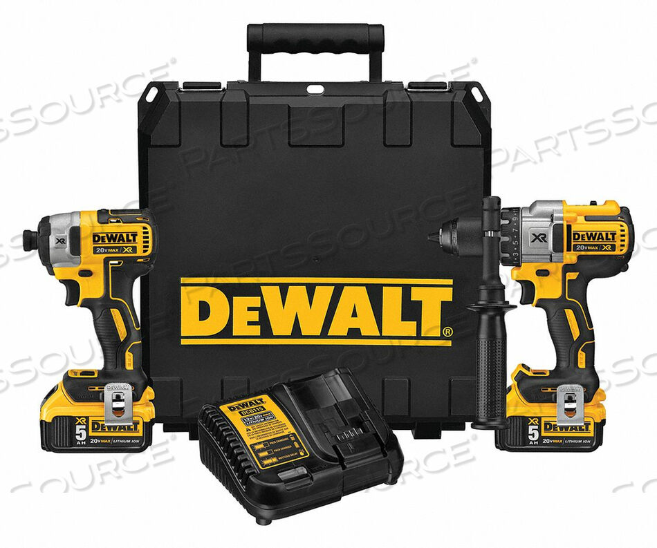 OEM#: DCK299P220V MAX XR LI-ION CORDLESS BRUSHLESS HAMMERDRILL/IMPACT COMBO KIT 5.0AH W/ CHARGER by DeWalt