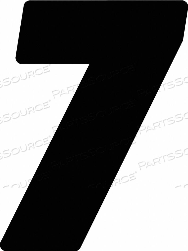 OEM#: DB73B-7NUMBER LABEL BLK VINYL 7 IN H NO. 7 PK3 by Hardline Products