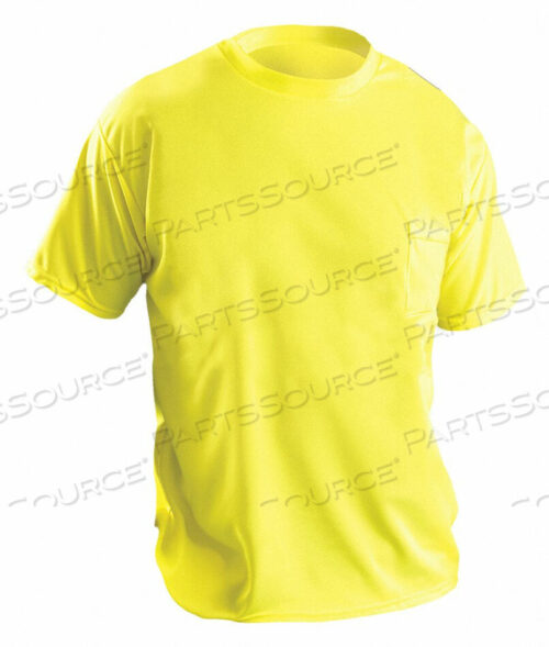 OEM#: LUX-XSSPB-YXLSHORT SLEEVE WICKING BIRDSEYE T-SHIRT WITH POCKET HI-VIS YELLOW XL by Occunomix