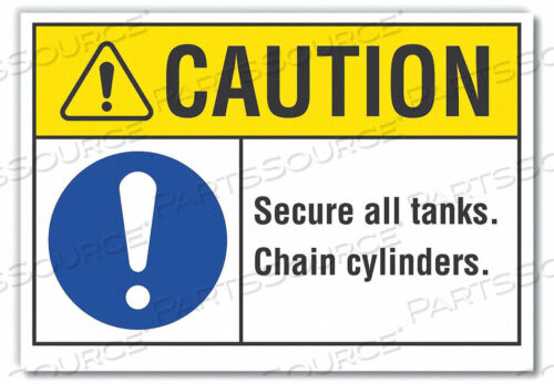 OEM#: LCU3-0047-RD_7X5CAUTION SIGN SELF-ADHESIVE VINYL 5 IN H by Lyle Signs Inc.