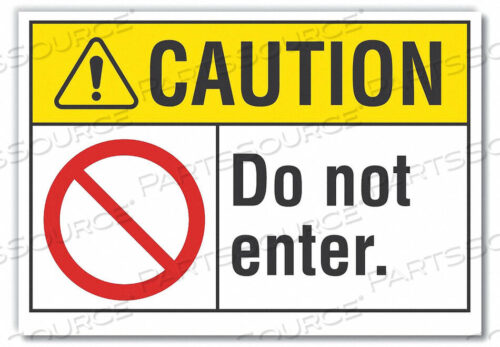 OEM#: LCU3-0072-RD_14X10CAUTION SIGN DO NOT ENTER 10 X14 by Lyle Signs Inc.
