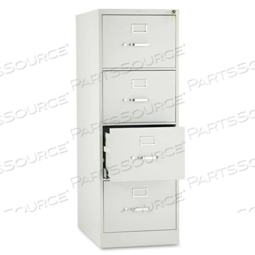 OEM#: H514C.P.Q510 SERIES VERTICAL FILE, 4 LEGAL-SIZE FILE DRAWERS, LIGHT GRAY, 18.25 X 25 X 52 by HON