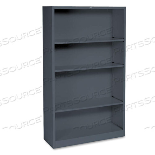 OEM#: HS60ABC.SMETAL BOOKCASE, FOUR-SHELF, 34.5W X 12.63D X 59H, CHARCOAL by HON
