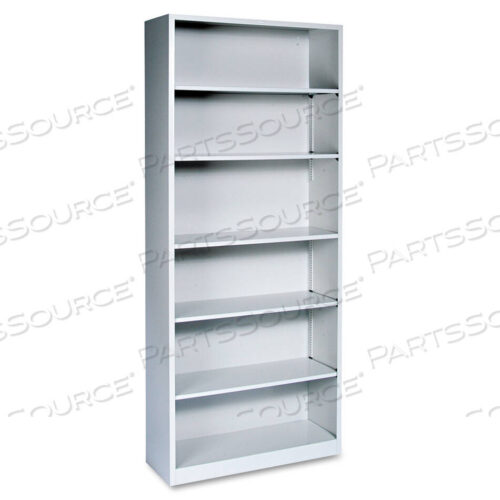 OEM#: HS82ABC.QMETAL BOOKCASE, SIX-SHELF, 34.5W X 12.63D X 81.13H, LIGHT GRAY by HON