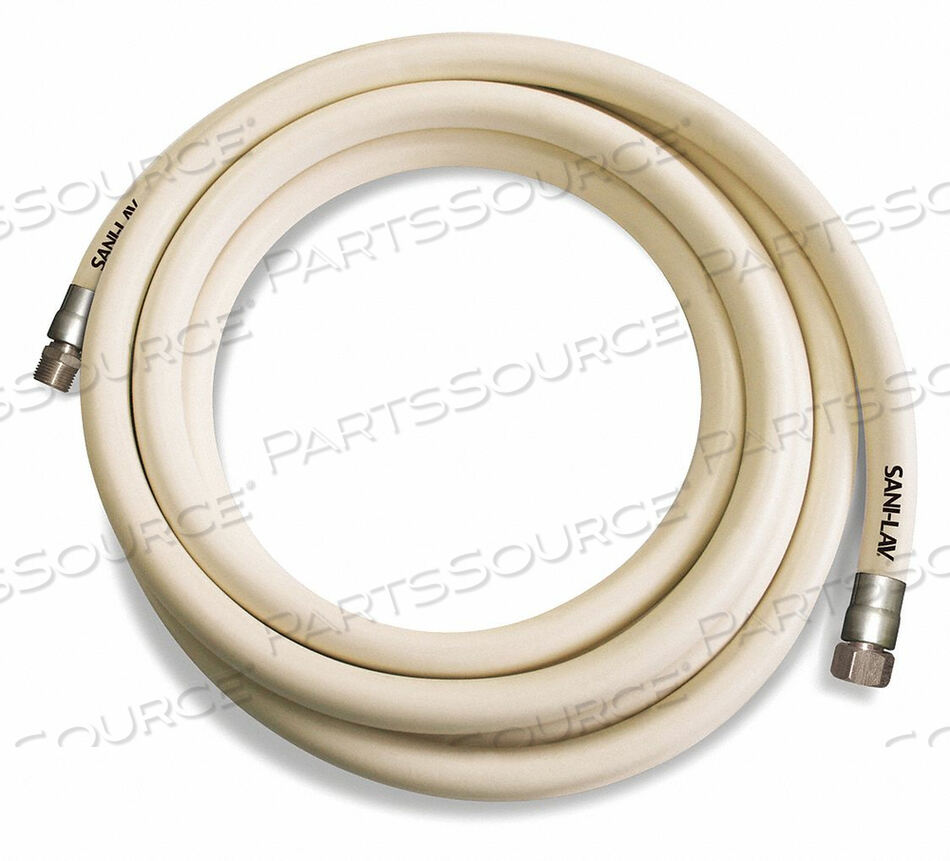 OEM#: H25W3WASH DOWN HOSE, 3/4 MGHT SWIVEL X FGHT, STAINLESS STEEL, WHITE - 25 by Sani-Lav