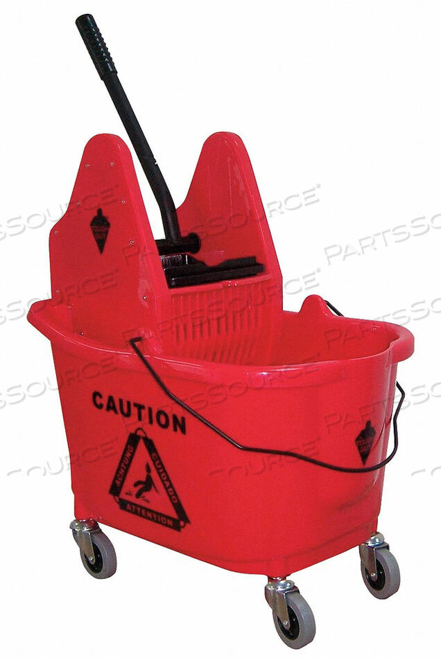 OEM#: 5CJK2D8085 MOP BUCKET AND WRINGER 8-3/4 GAL. RED by Tough Guy
