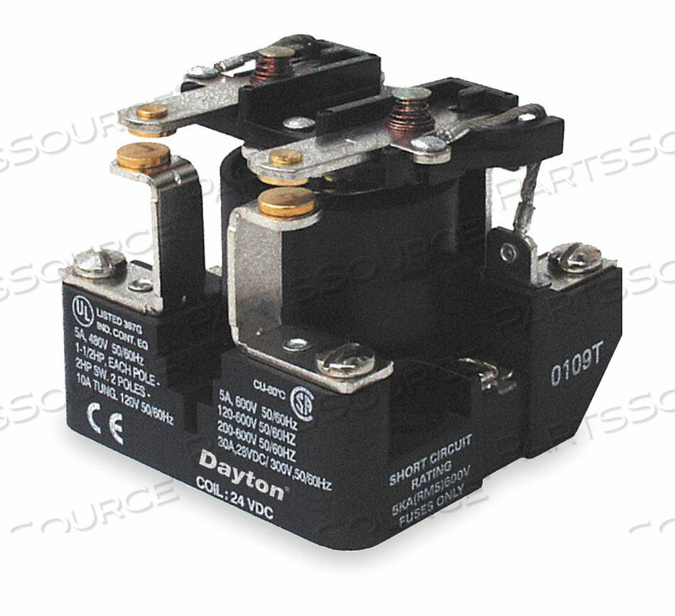 OEM#: 5YZ76H8156 OPEN POWER RELAY 6 PIN 208VAC DPST-NO by DAYTON ELECTRIC MANUFACTURING CO