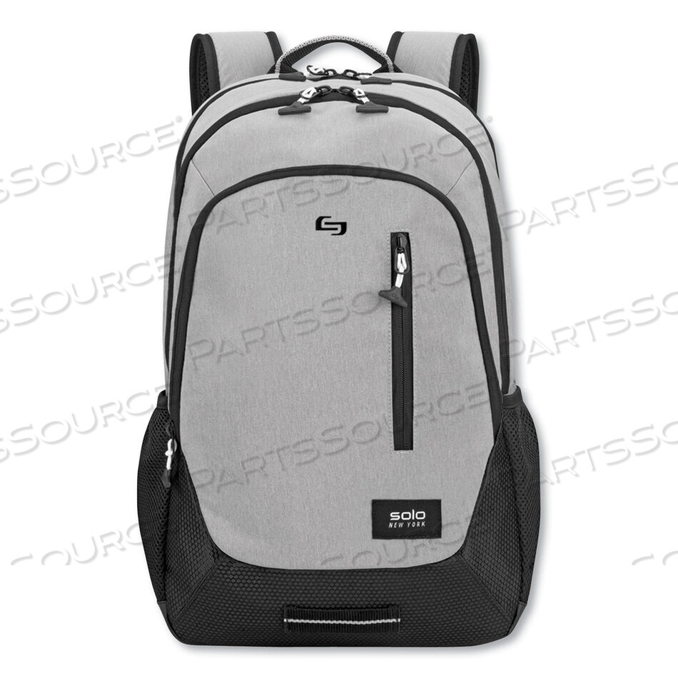 OEM#: VAR704-10REGION BACKPACK, FITS DEVICES UP TO 15.6, NYLON/POLYESTER, 13 X 5 X 19, LIGHT GRAY by Solo