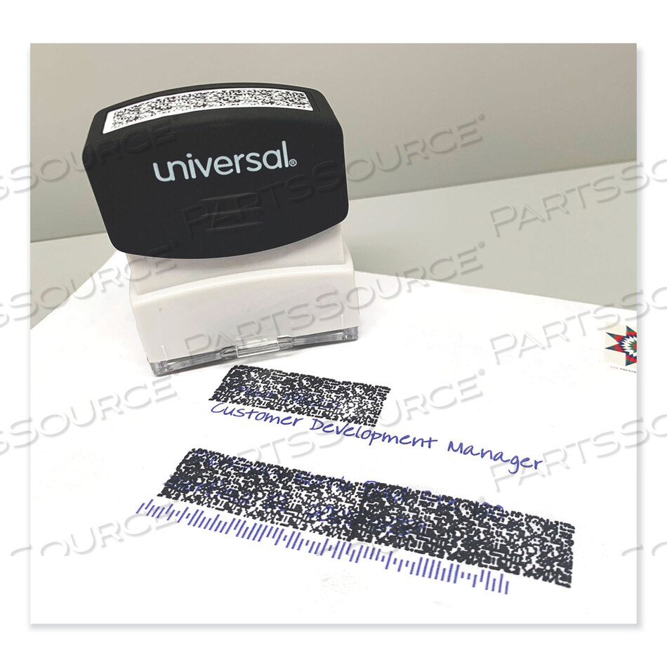 OEM#: UNV10136SECURITY STAMP, OBSCURES AREA 1.69 X 0.56, BLACK by Universal