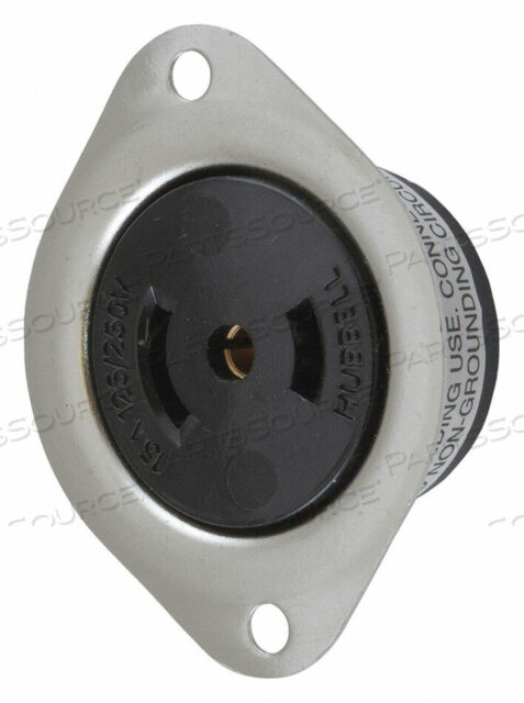 OEM#: HBL7487MIDGET LOCKING FLANGED OUTLET, 15A 125/250V, 3W 3P, NATURAL by Hubbell Incorporated, Wiring Device-Kellums