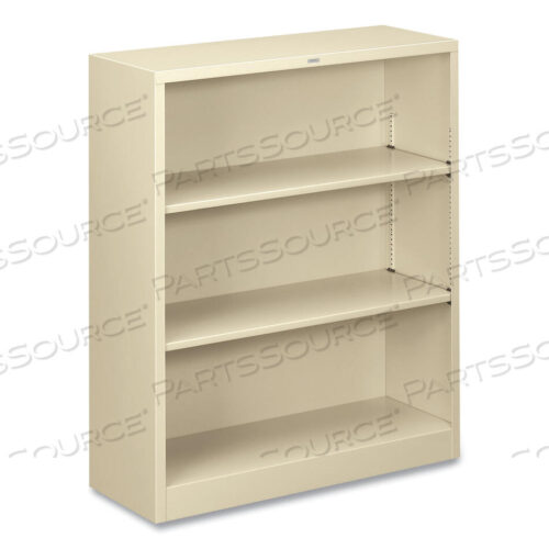 OEM#: HS42ABC.LMETAL BOOKCASE, THREE-SHELF, 34.5W X 12.63D X 41H, PUTTY by HON