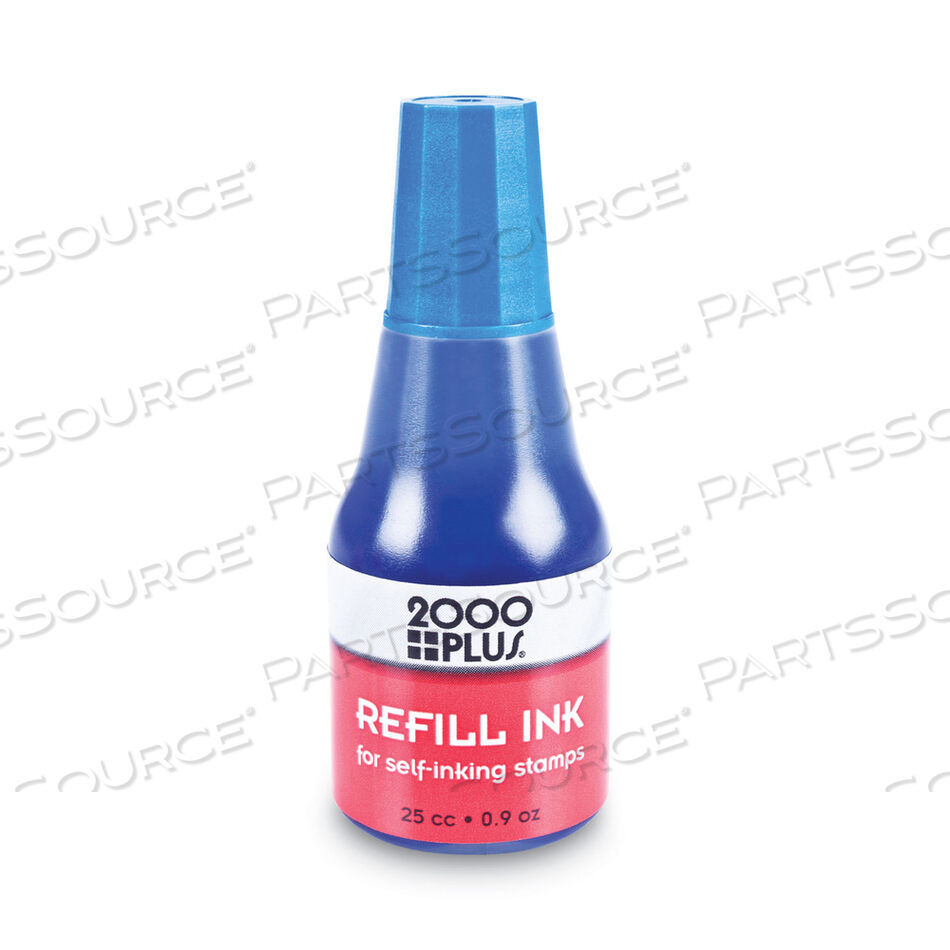 OEM#: 032961SELF-INKING REFILL INK, 0.9 OZ. BOTTLE, BLUE by 2000Plus