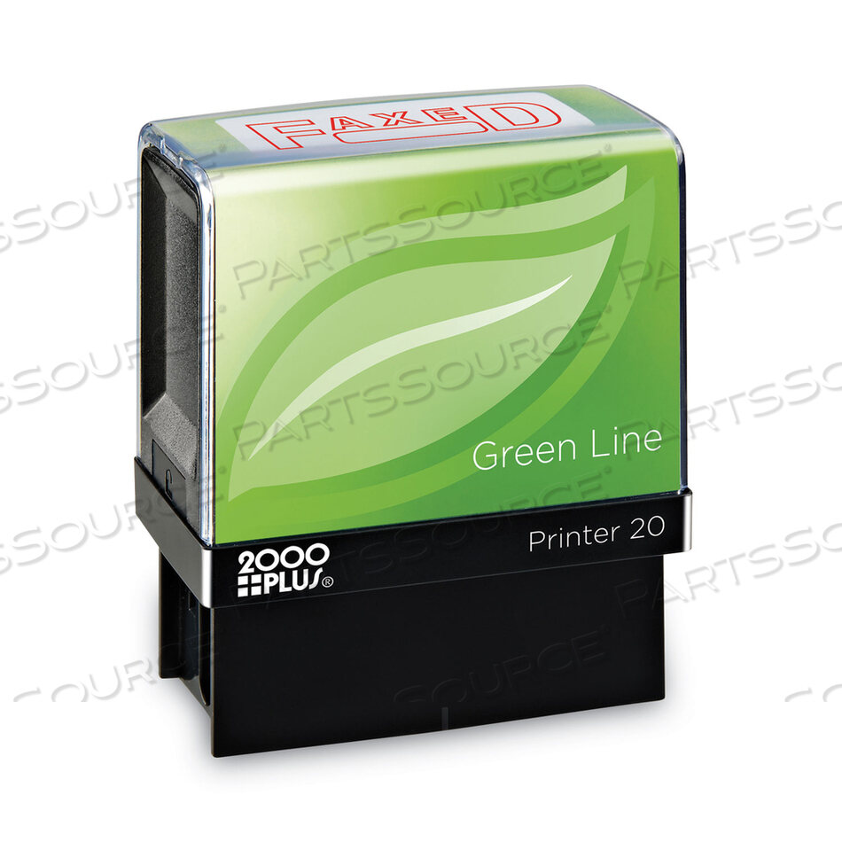 OEM#: 098369GREEN LINE MESSAGE STAMP, FAXED, 1.5 X 0.56, RED by 2000Plus