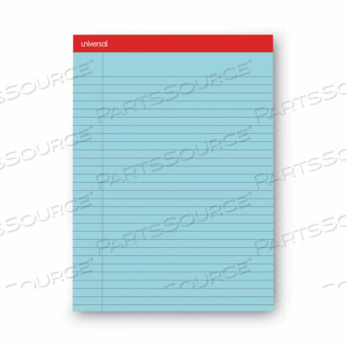 OEM#: UNV35880COLORED PERFORATED RULED WRITING PADS, WIDE/LEGAL RULE, 50 BLUE 8.5 X 11 SHEETS, DOZEN by Universal
