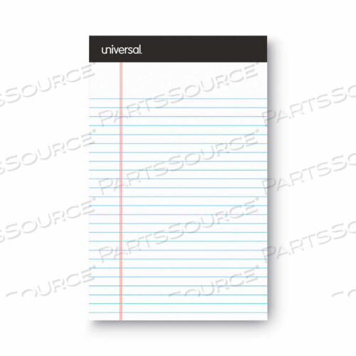 OEM#: UNV56300PREMIUM RULED WRITING PADS WITH HEAVY-DUTY BACK, NARROW RULE, BLACK HEADBAND, 50 WHITE 5 X 8 SHEETS, 6/PACK by Universal