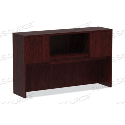OEM#: VA286015MYALERA VALENCIA SERIES HUTCH WITH DOORS, 4 COMPARTMENTS, 58.88W X 15D X 35.38H, MAHOGANY by Alera