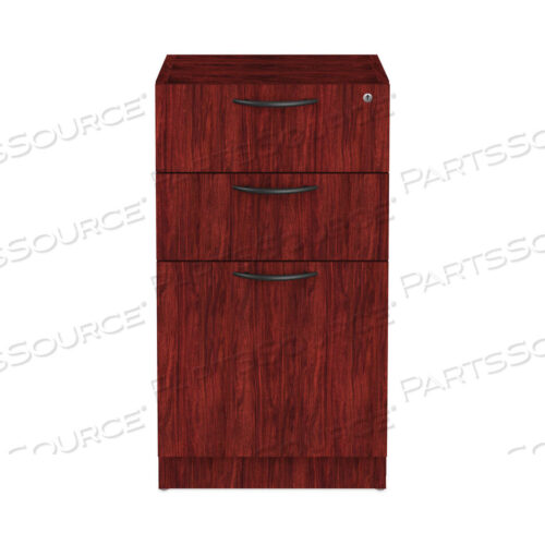 OEM#: ALEVA532822MYALERA VALENCIA SERIES FULL PEDESTAL FILE, LEFT/RIGHT, 3-DRAWERS: BOX/BOX/FILE, LEGAL/LETTER, MAHOGANY, 15.63 X 20.5 X 28.5 by Alera