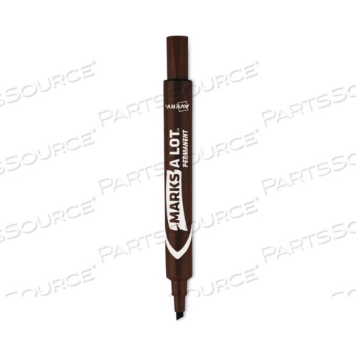 OEM#: 08-881MARKS A LOT LARGE DESK-STYLE PERMANENT MARKER, BROAD CHISEL TIP, BROWN, DOZEN (8881) by Avery