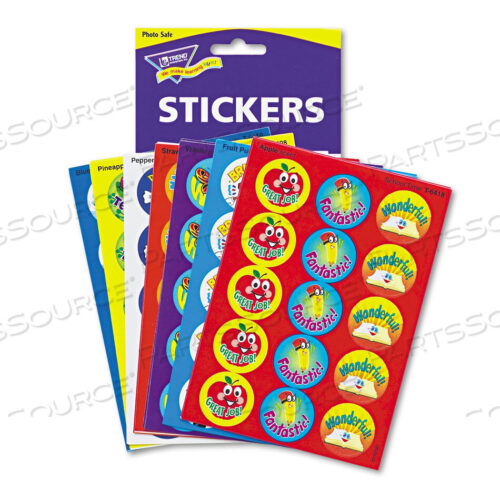 OEM#: T6480STINKY STICKERS VARIETY PACK, POSITIVE WORDS, ASSORTED COLORS, 300/PACK by Trend