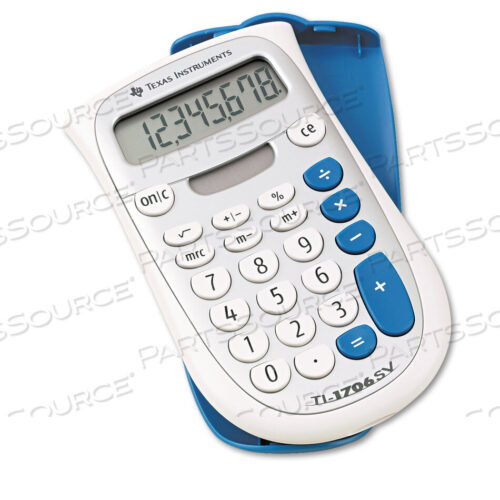 OEM#: TI1706SVTI-1706SV HANDHELD POCKET CALCULATOR, 8-DIGIT LCD by Texas Instruments