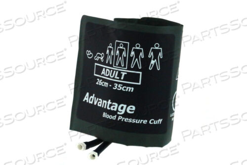 Replaces GE Medical Systems Information Technology (GEMSIT) 002203FLEXIPORT BLOOD PRESSURE CUFF, SIZE-11 ADULT, NAVY, REUSABLE, 2 TUBE (8 AND 8 IN/20.3 AND 20.3 CM), FEMALE LOCKING CONNECTOR