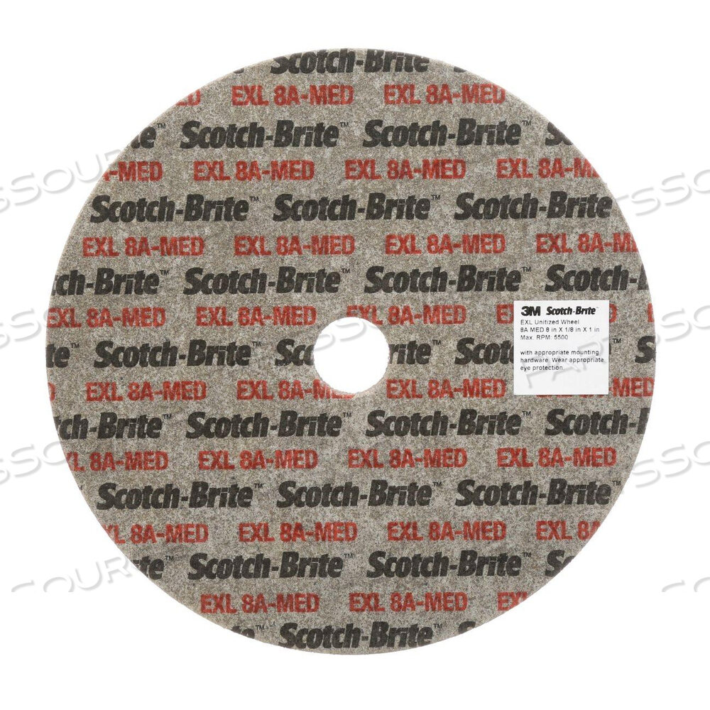 OEM#: 70103094987010309498 SCOTCH-BRITE™ WHEEL, UNITIZED, 8 INCH DIA, AO, 1 INCH ARBOR by 3M Consumer