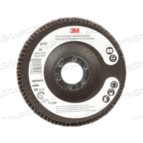 OEM#: 70103089027010308902 3M™ 577F DISC, COATED, 4 1/2 INCH DIA, 60 GRIT, FLAP, T29, 13300 RPM by 3M Consumer