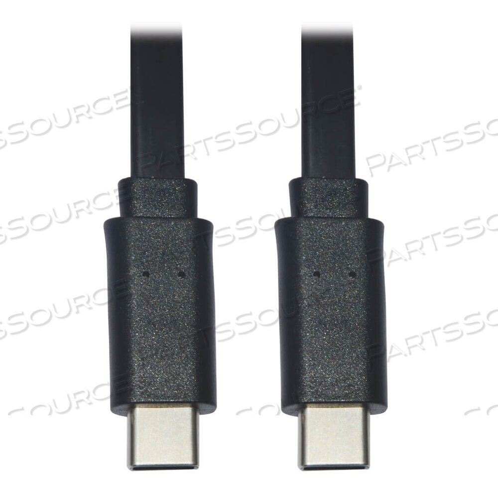 OEM#: U040-006-C-FLUSB C TO USB C CABLE FLAT USB 2.0 M/M THUNDERBOLT 3 BLACK 6FT by Tripp Lite
