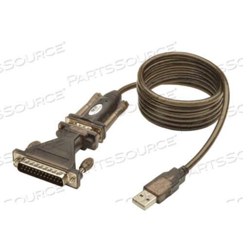 OEM#: U209-005-DB25USB TO RS232 SERIAL ADAPTER CABLE USB-A TO DB25 DB9 M/M 5 5FT by Tripp Lite