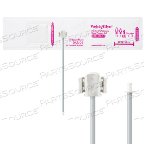 OEM#: VINYL-08-1HPFULLY CONFIGURED FLEXIPORT BLOOD PRESSURE CUFFS, SMALL CHILD (8) 12-16 CM, SINGLE TUBE, BAYONET, DISPOSABLE VINYL (20 CUFFS/CASE) by Welch Allyn Inc.