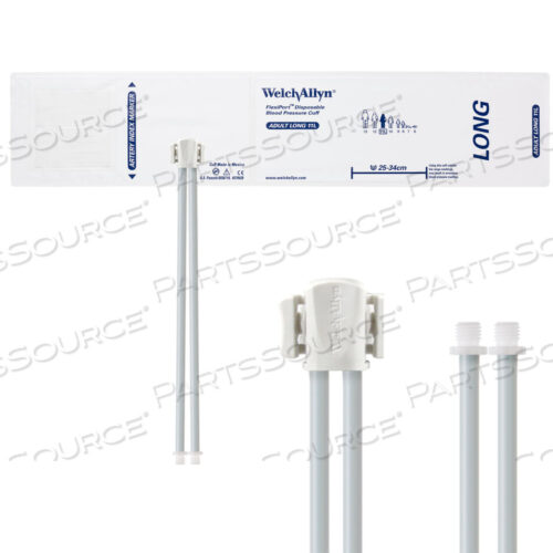 OEM#: VINYL-11L-2SCFULLY CONFIGURED FLEXIPORT BLOOD PRESSURE CUFFS, ADULT LONG (11L) 25-34 CM, DUAL TUBE, SCREW, DISPOSABLE VINYL (20 CUFFS/CASE) by Welch Allyn Inc.