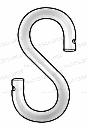 OEM#: U17380.000.0075S HOOK 1/8 IN OPENING 3/4 IN. PK50 by Fabory