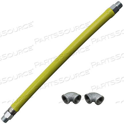 OEM#: HG-2D-24GAS HOSE, FREE SPIN FITTINGS, 3/4 NPT, 24 LONG by T&S Brass