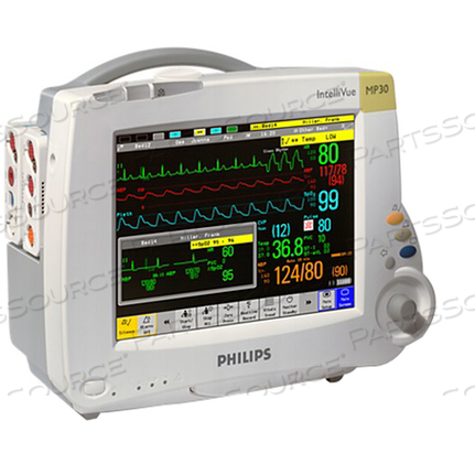 INTELLIVUE MP30 PATIENT MONITOR, 3 WAVES, SOFTWARE CARDIAC CARE-D, NO BATTERY OPTION