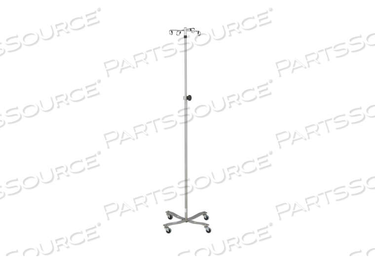 OEM#: 05714104001410SS-4 STAINLESS STEEL IV STAND WITH 4-LEG BASE, 4-HOOK, 51-3/4 - 94 HEIGHT by Blickman