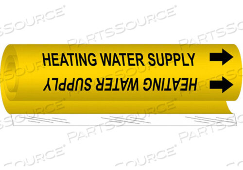 OEM#: 5703-IPIPE MARKER HEATING WATER SUPPLY YELLOW by Brady Americas