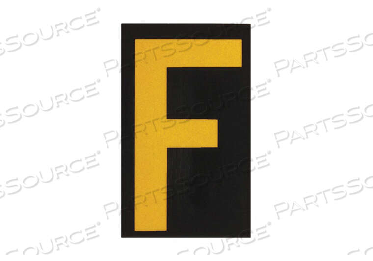 OEM#: 5000-FREFLECTIVE NUMBERS AND LETTERS F PK25 by Brady Americas