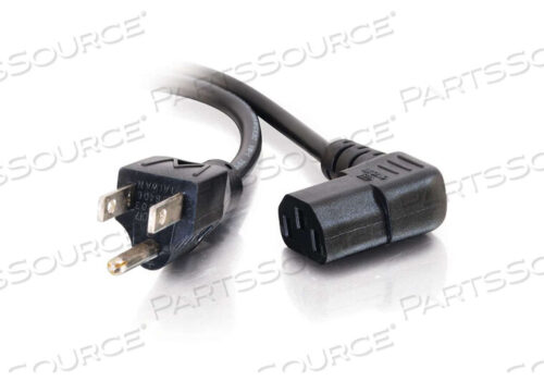 OEM#: 031526FT 18 AWG NEMA 5-15P - C13R UNIVERSAL RIGHT ANGLE POWER CORD by Legrand AV (C2G)