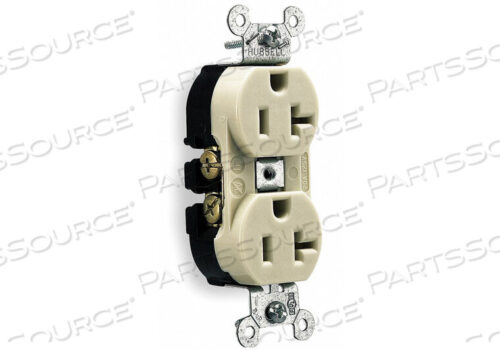 OEM#: HBL5362IRECEPTACLE, DUPLEX, INDUSTRIAL EXTRA HEAVY DUTY, 5-20R, 125V, 20A, IVORY by Hubbell Incorporated, Wiring Device-Kellums
