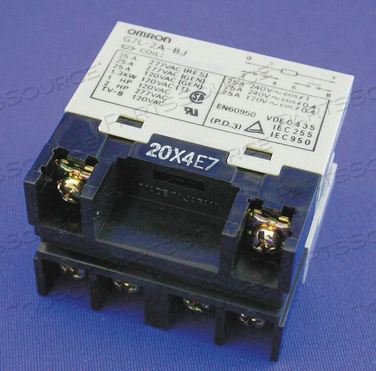 OEM#: G7L-2A-BJ-CB-AC200/240H8119 ENCLOSED POWER RELAY 6 PN 240VAC DPST-NO by Omron - Electronic Division